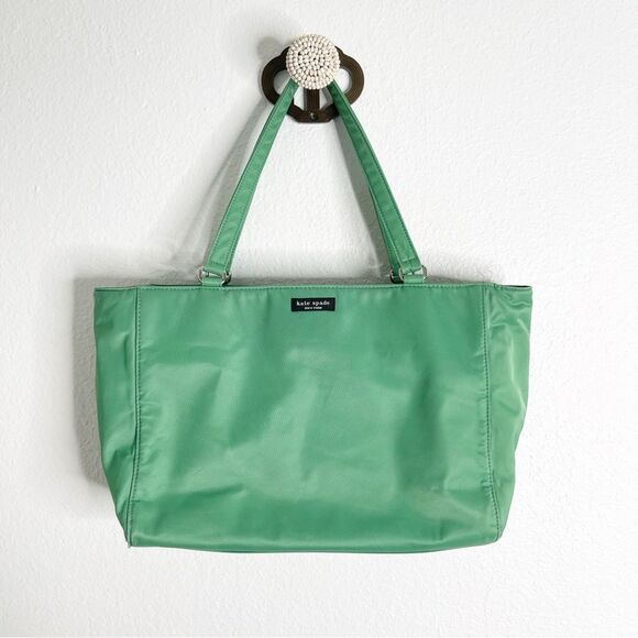 Vintage Kate Spade Nylon Green Shoulder Bag - Picture 1 of 8
